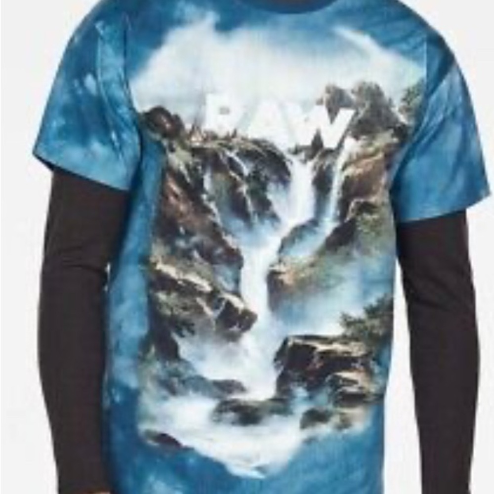 Jaden Smith G-Star Raw Forces of Nature Research Water Digital Printed Tshirt